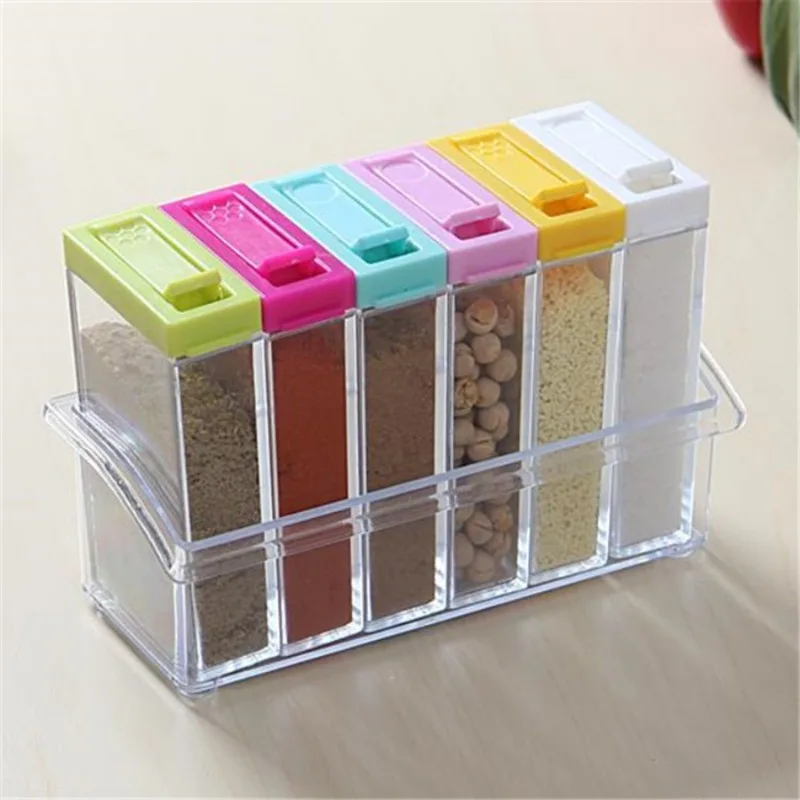 Commercial Kitchen Organization - Caja de condimentos transparente de seis