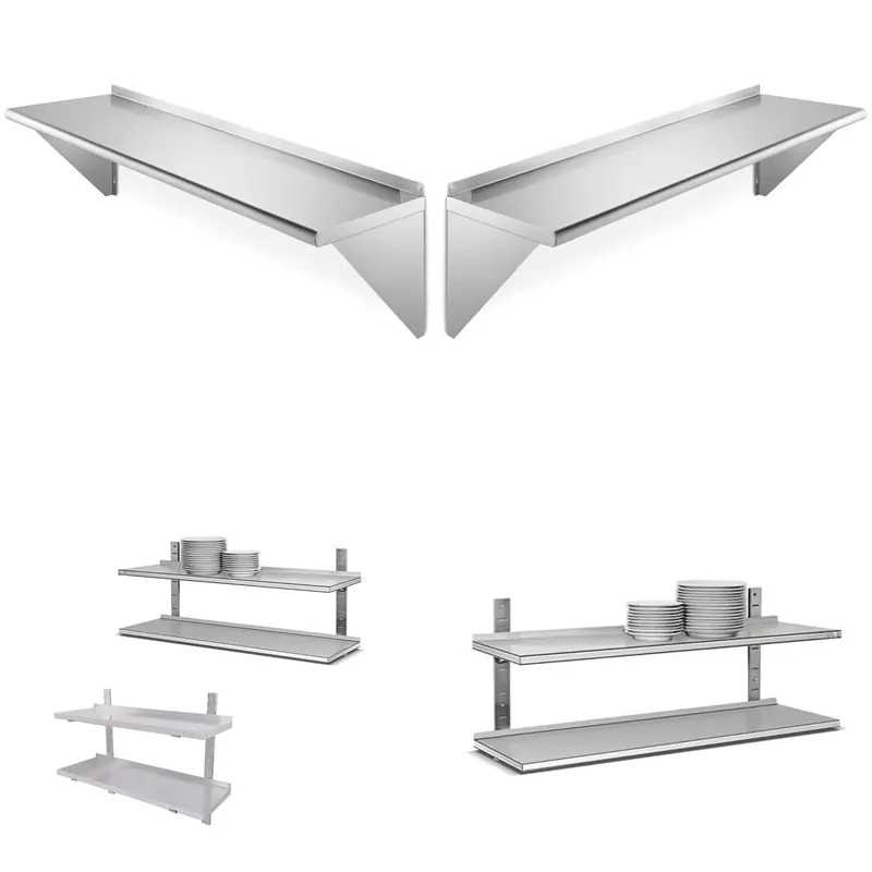 Wall Shelf Commercial Kitchen - Estante Flotante de Acero Inoxidable 304
