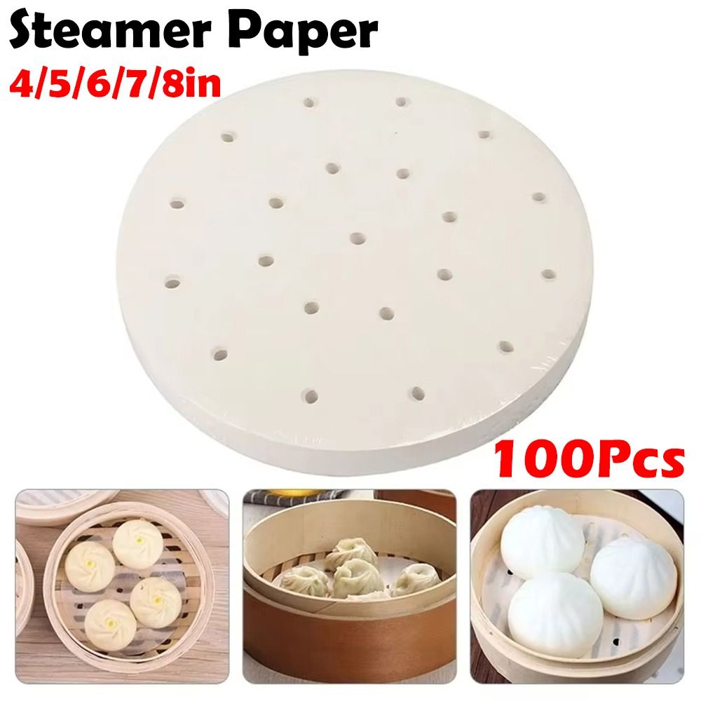 Commercial Kitchen Supplies - 100 Uds. Papel al vapor bollos