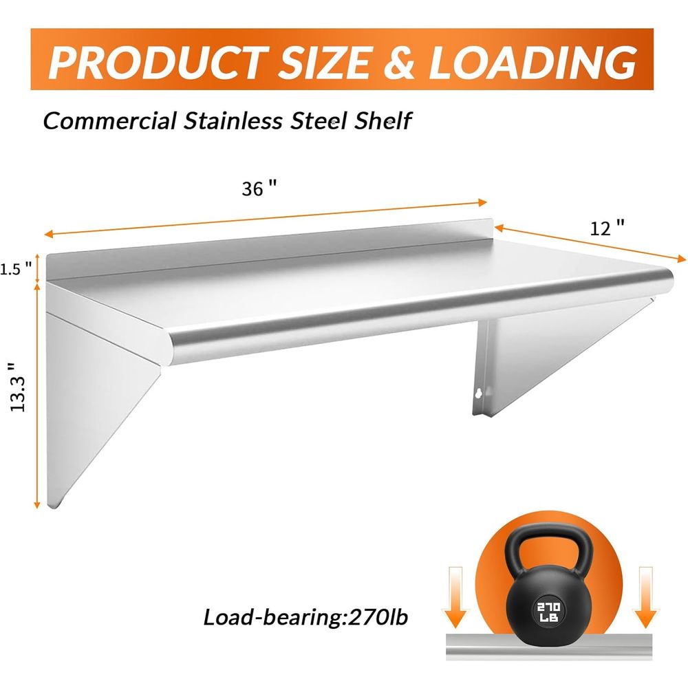 Estante Comercial de Acero Ino - Wall Shelf Commercial Kitchen reseña y precio
