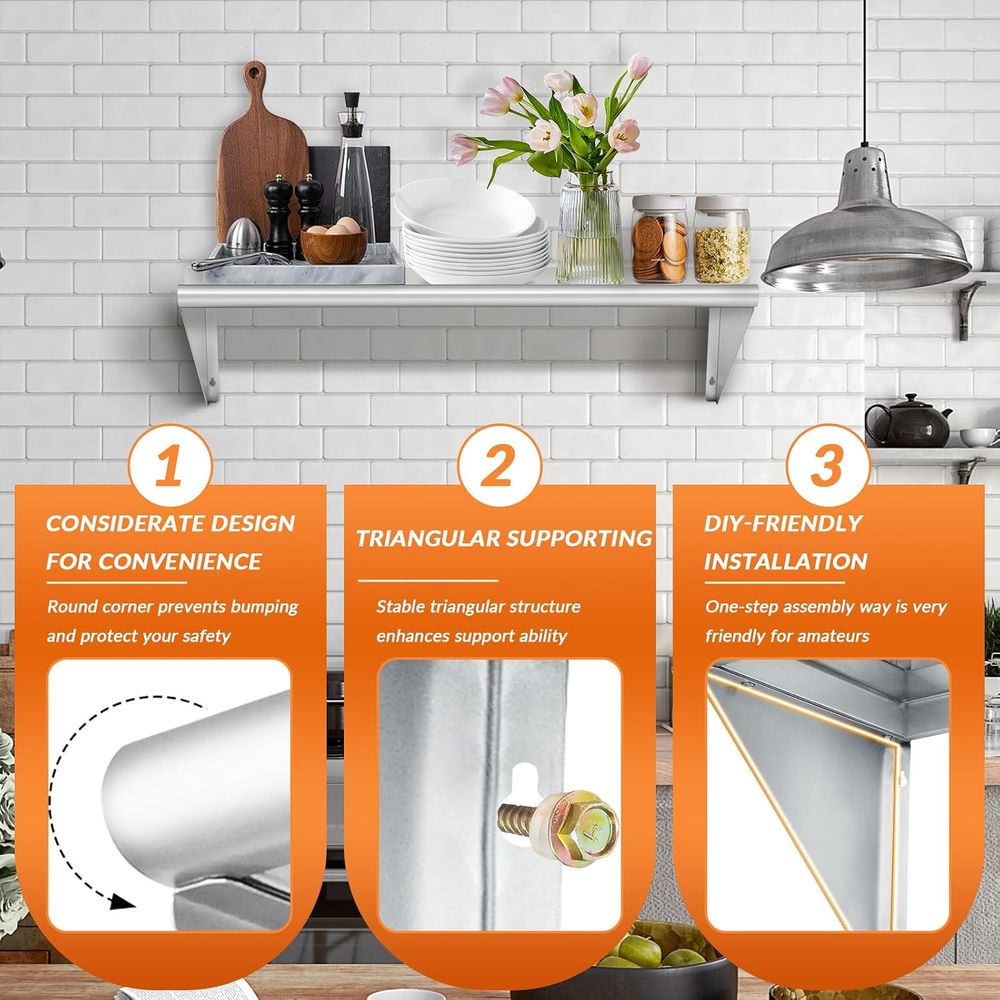 Estante Comercial de Acero Ino - Wall Shelf Commercial Kitchen reseña y precio