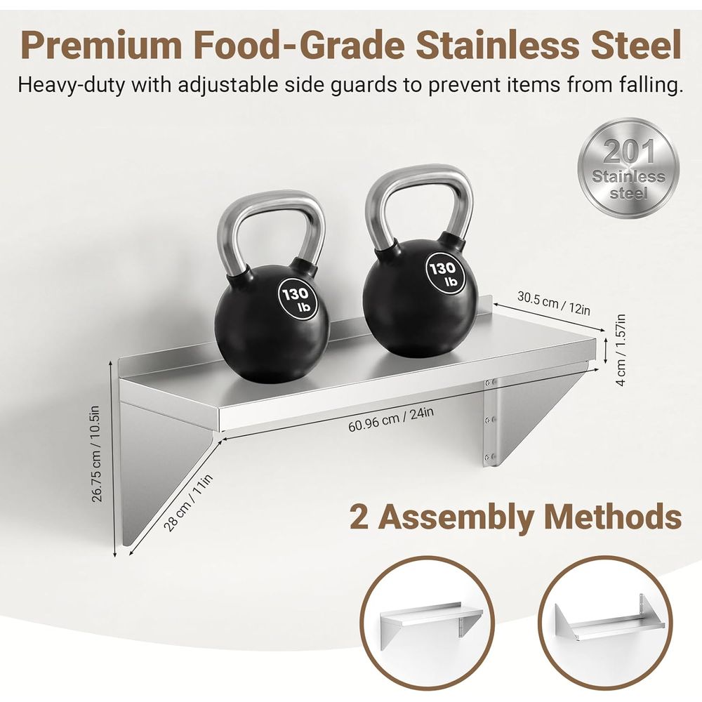 Estante de Pared de Acero Inox - Wall Shelf Commercial Kitchen reseña y precio