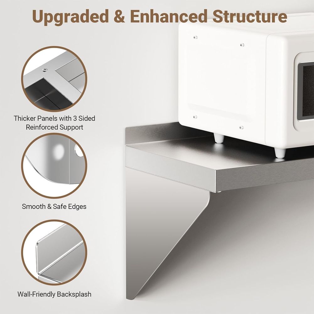 Estante de Pared de Acero Inox - Wall Shelf Commercial Kitchen reseña y precio