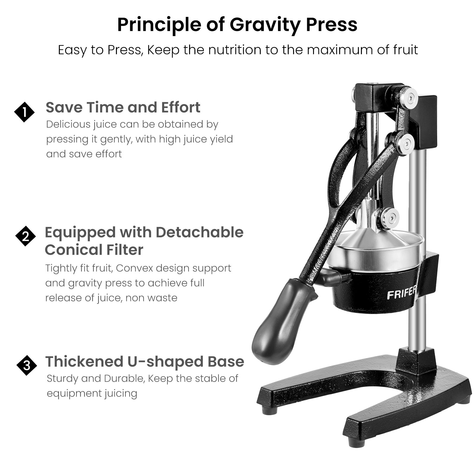 Exprimidor manual de cítricos  - Commercial Kitchen Juicer reseña y precio